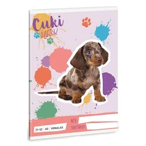 Füzet vonalas ARS UNA A/5 32 lapos 21-32 4-8.osztályos Cuki-Harlekin tacskó