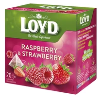 Gyümölcstea LOYD Piramis málna-eper 20x2 g