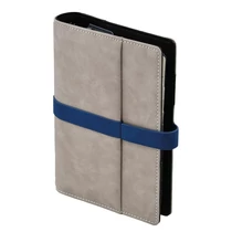 Gyűrűs kalendárium SATURNUS L225 chamois lapos szürke-kék műbőr 2026.