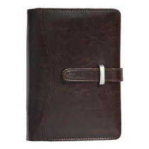 Gyűrűs kalendárium SATURNUS L437 fehér lapos sötétbarna műbőr 2026.