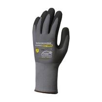 Kesztyű mártott COVERGUARD Eurolite mikrohabosított nitril szürke/fekete 7-es 2 darab/pár