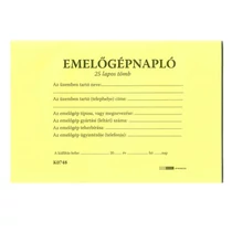 Nyomtatvány emelőgépnapló A/5 fekvő