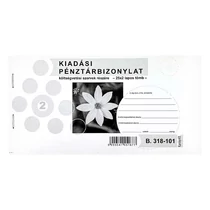 Nyomtatvány kiadási pénztárbizonylat költségvetési szervek részére fekvő 25x2 lapos