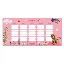 Órarend ARS UNA egylapos kétoldalas Cute Animals-Doggie