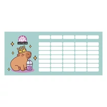 Órarend LIZZYSULI mini 2 oldalas Lollipop Capybara