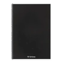Spirálfüzet vonalas FORTUNA Monocolor A/4 70 lapos fekete