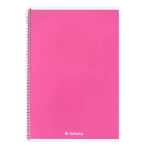 Spirálfüzet vonalas FORTUNA Monocolor A/4 70 lapos rózsaszín
