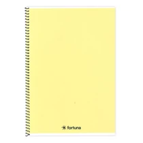 Spirálfüzet vonalas FORTUNA Monocolor A/5 70 lapos pasztell sárga