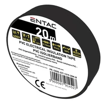 Szigetelőszalag ENTAC 19mmx20m fekete