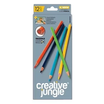 Színes ceruza CREATIVE JUNGLE grey háromszögletű 12 darabos