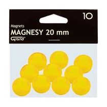 Táblamágnes GRAND 20mm sárga 10 darabos