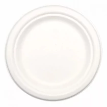 Lapostányér eldobható papír BIO Cukornád lebomló 22cm 125 darabos