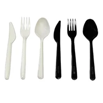 Villa újrahasználható PS műanyag 180mm fekete 100 darabos