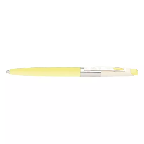Golyóstoll ICO 70 nyomógombos pasztell sárga tolltest 0,8mm kék írásszín