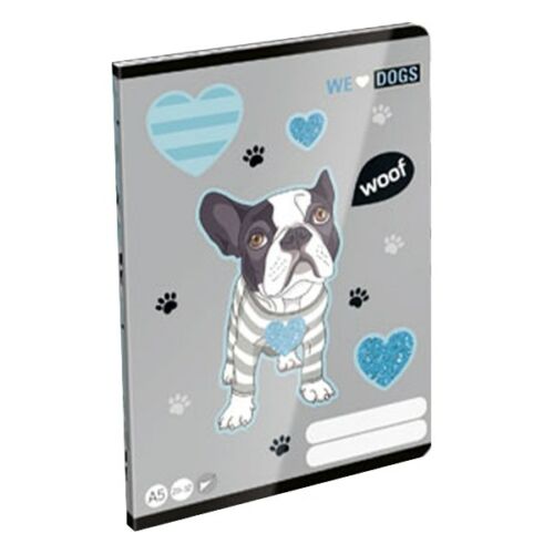 Füzet LIZZY CARD A/5 40 lapos sima We Love Dogs Woof