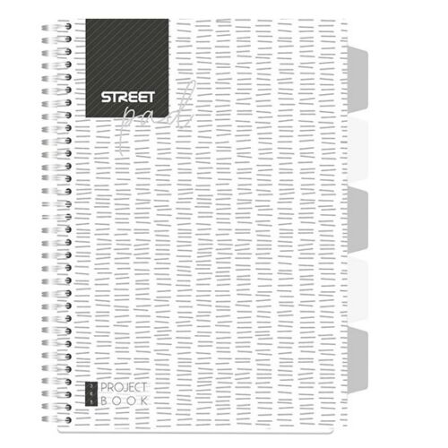 Spirálfüzet STREET Pad regiszteres A/4 kockás 100 lapos fehér