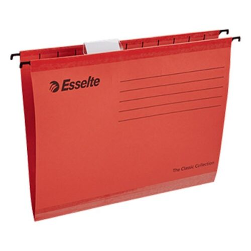 Függőmappa ESSELTE Classic A/4 újrahasznosított karton piros 25 db/doboz
