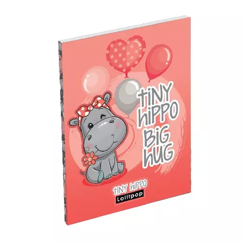 Notesz LIZZY CARD A/7 papírfedeles Tiny Hippo