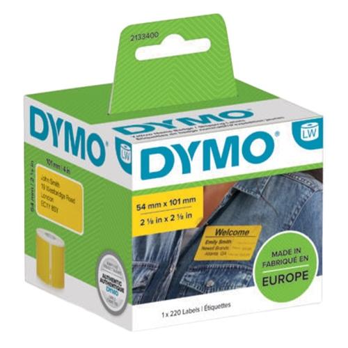Etikett DYMO Label Writer 54x101 mm sárga 220 db/tekercs