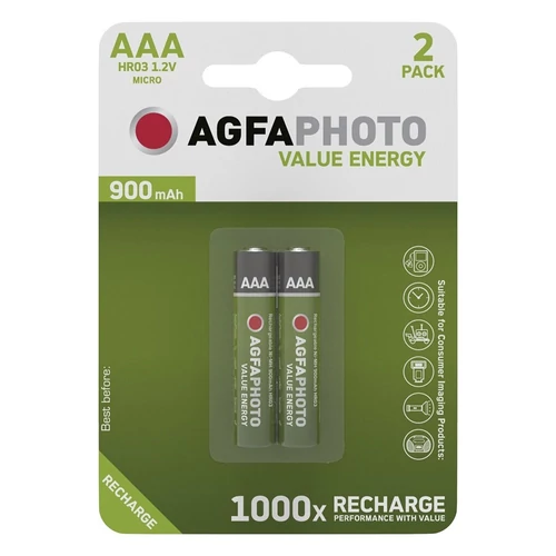 Akkumulátor mikro AGFAPHOTO AAA 2x900 mAh