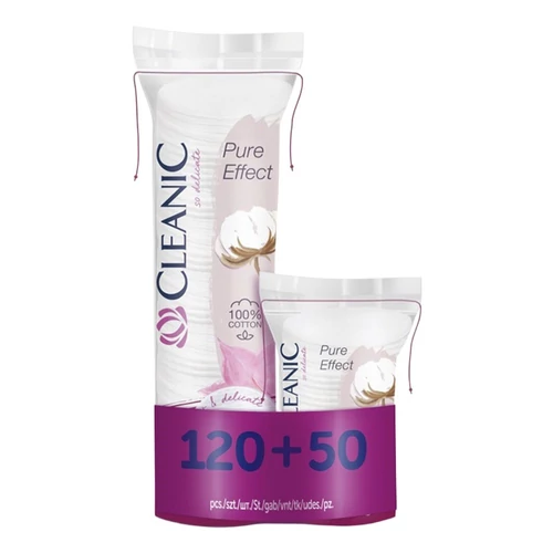 Háztartási vattakorong CLEANIC Pure effect 120+50 darabos