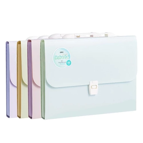 Irattartó táska DELI Colorful PP 13 rekeszes A/4  vegyes pasztell színekben