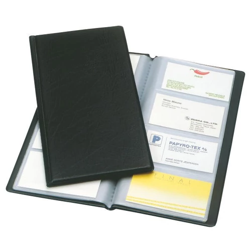 Névjegytartó ESSELTE Standard pvc borítású karton 128 darabos fekete