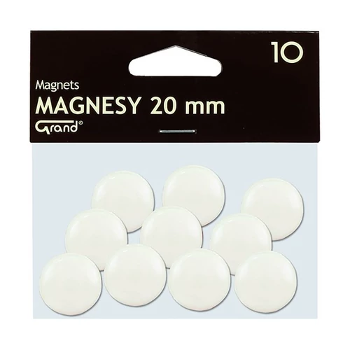 Táblamágnes GRAND 20mm fehér 10 darabos