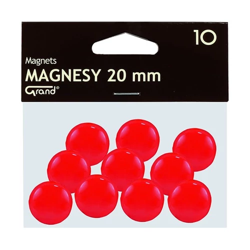 Táblamágnes GRAND 20mm piros 10 darabos