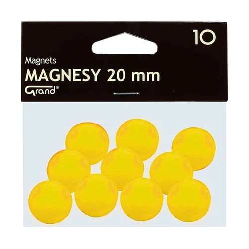 Táblamágnes GRAND 20mm sárga 10 darabos